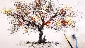 Painting with Toothbrush